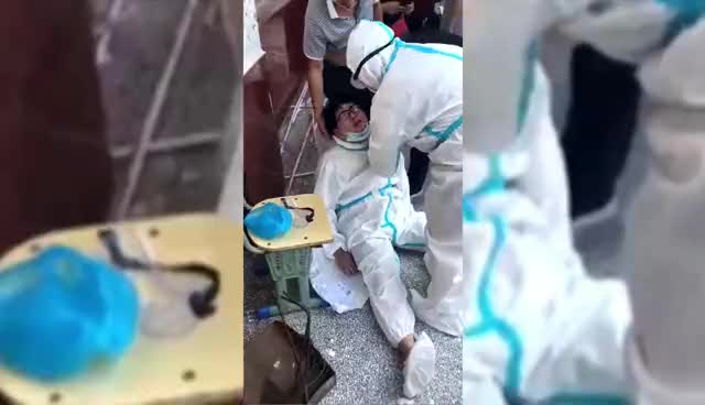 泪目了！张家界核酸检测现场，医生晕倒了