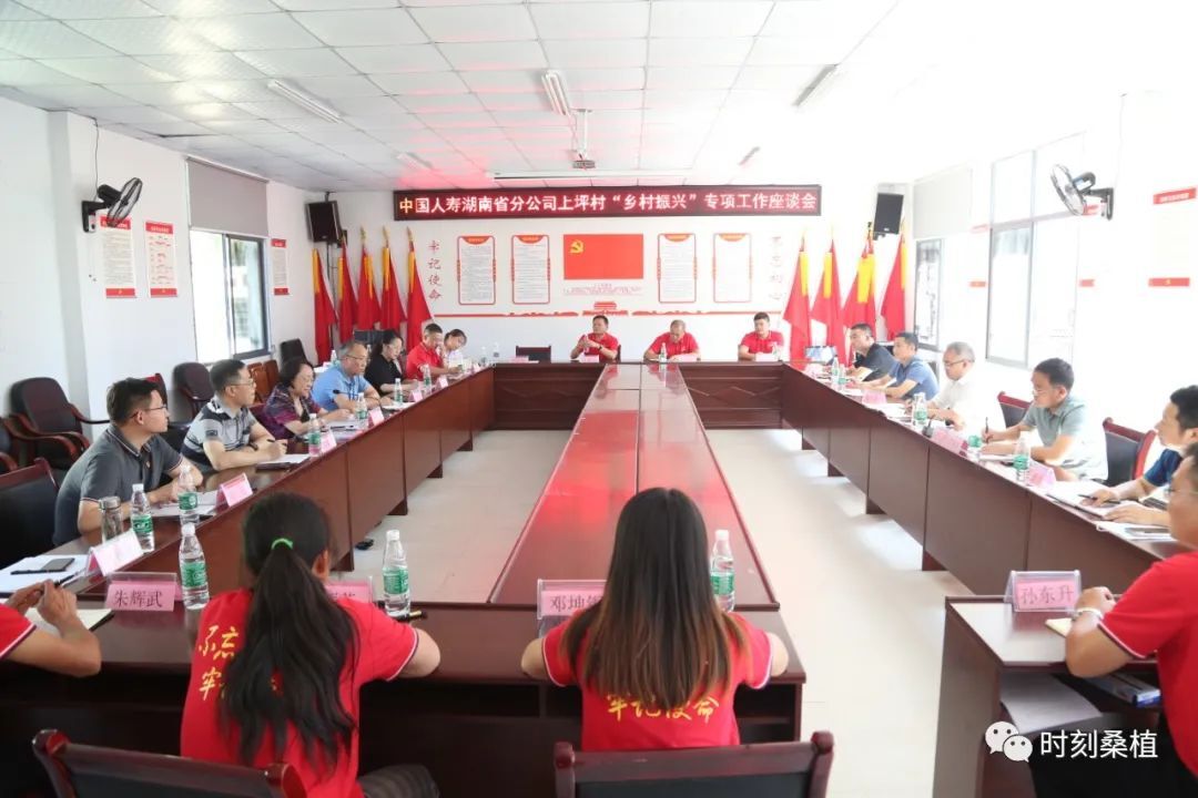中国人寿湖南省分公司刘霞一行来桑调研乡村振兴工作