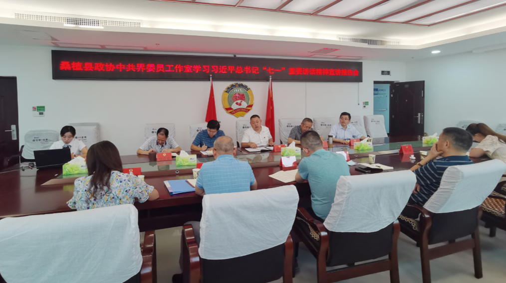 县政协中共界委员工作室学习习近平总书记“七一”重要讲话精神