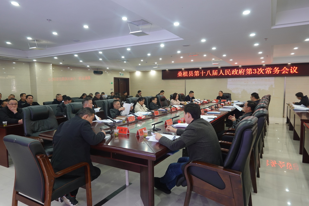桑植县第十八届人民政府第3次常务会议召开