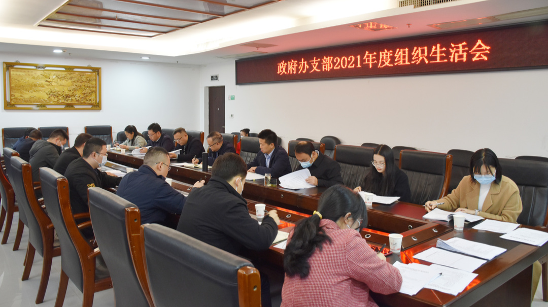 县政府办支部委员会召开2021年度组织生活会