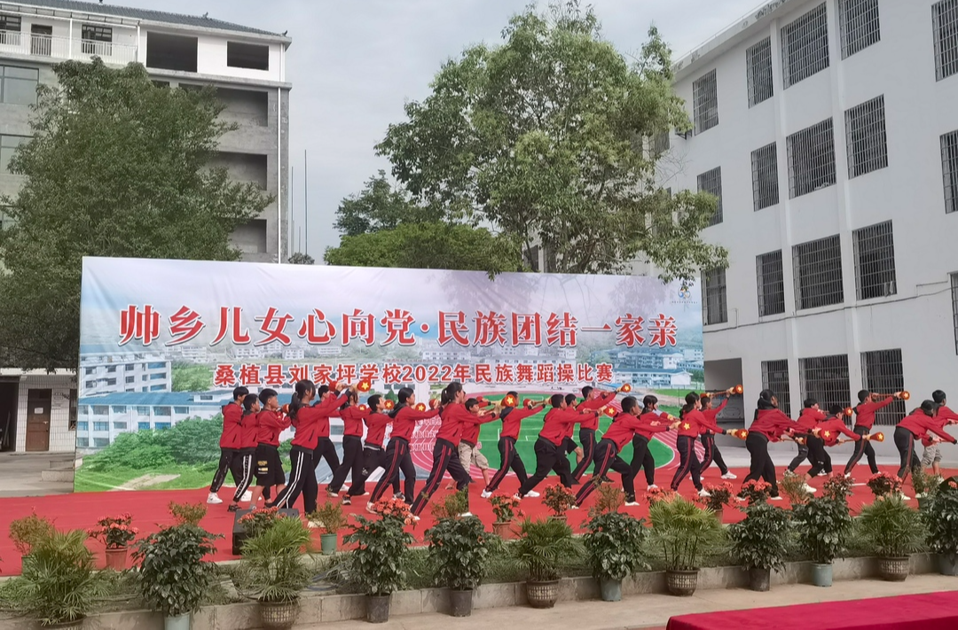 民族团结丨刘家坪学校开展“帅乡儿女心向党，民族团结一家亲”民族舞蹈操比赛