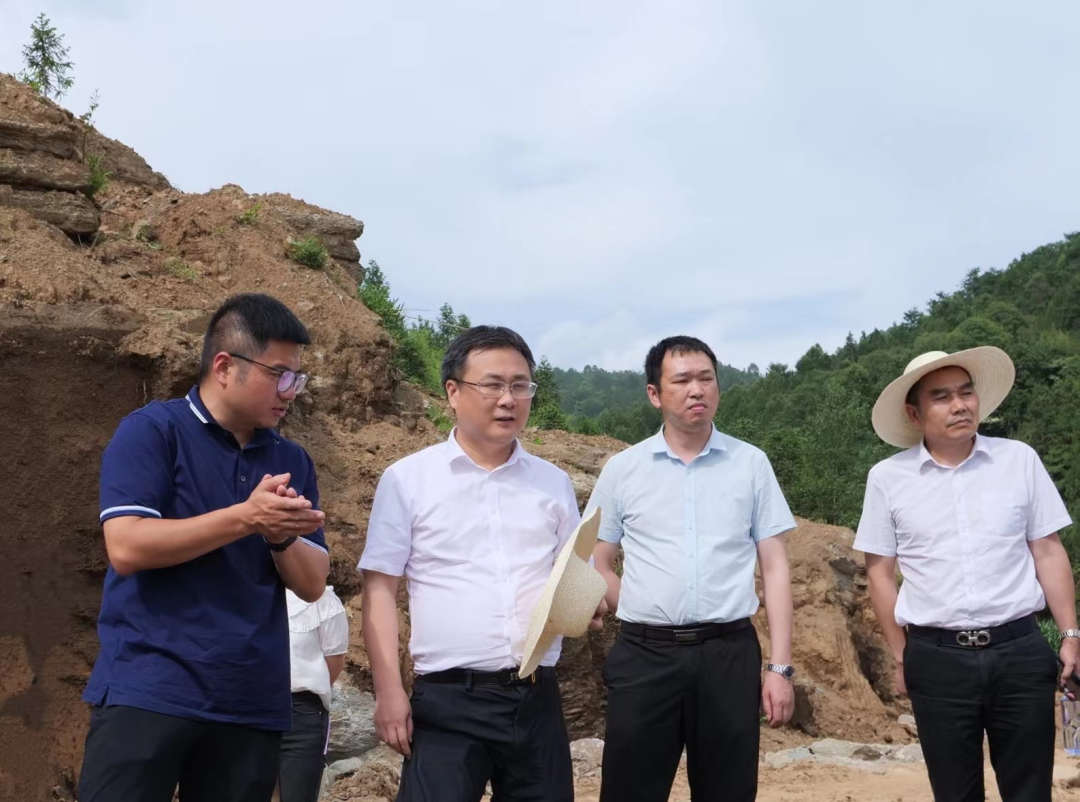 曹飞到三合界村现场办公