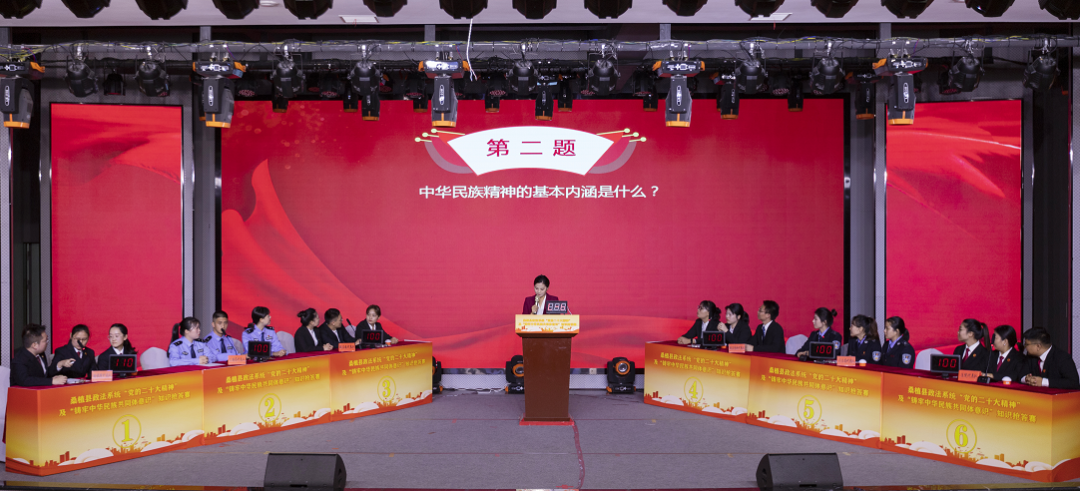桑植县政法系统举办“党的二十大精神”及“铸牢中华民族共同体意识”知识抢答赛