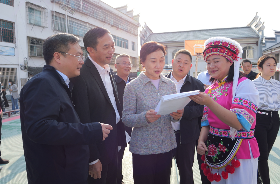 李微微到桑植县宣讲党的二十大精神并调研