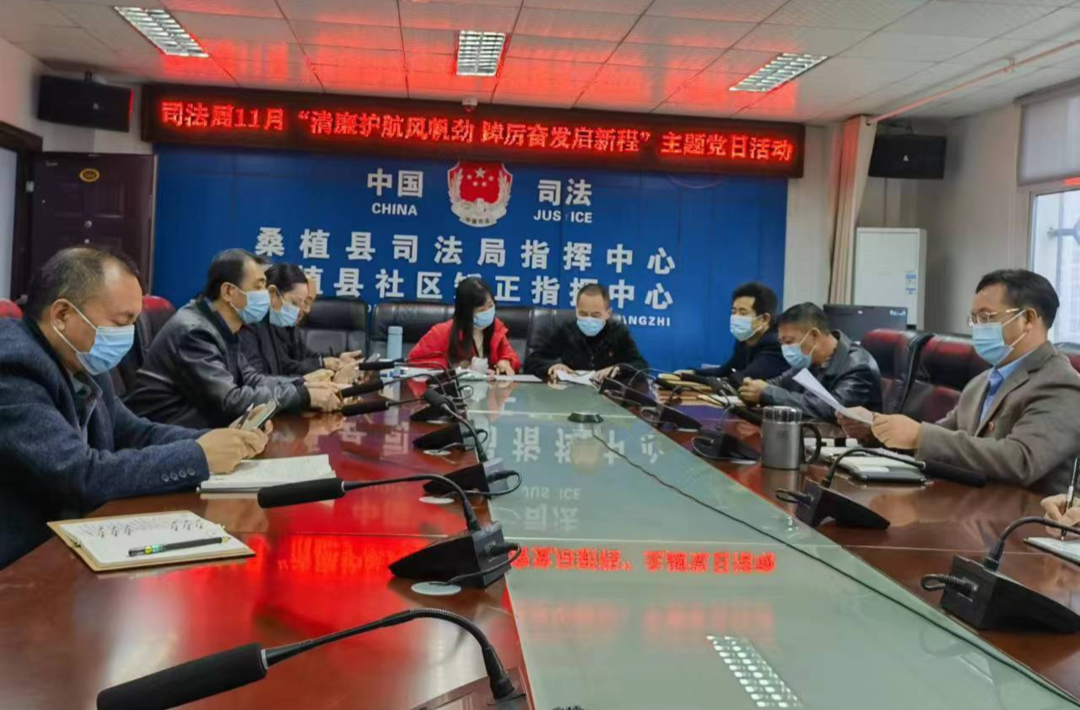 桑植县司法局开展“清廉护航风帆劲·踔厉奋发启新程”11月主题党日活动