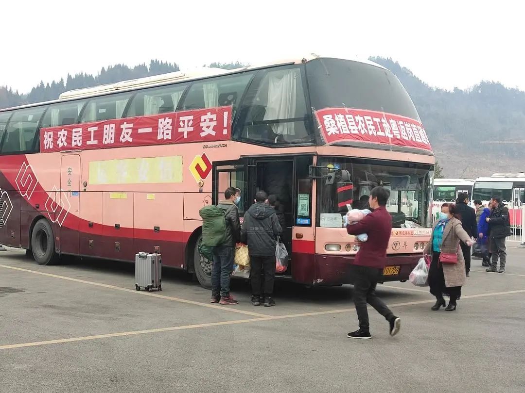 桑植：返岗复工启新年 免费专车暖意浓