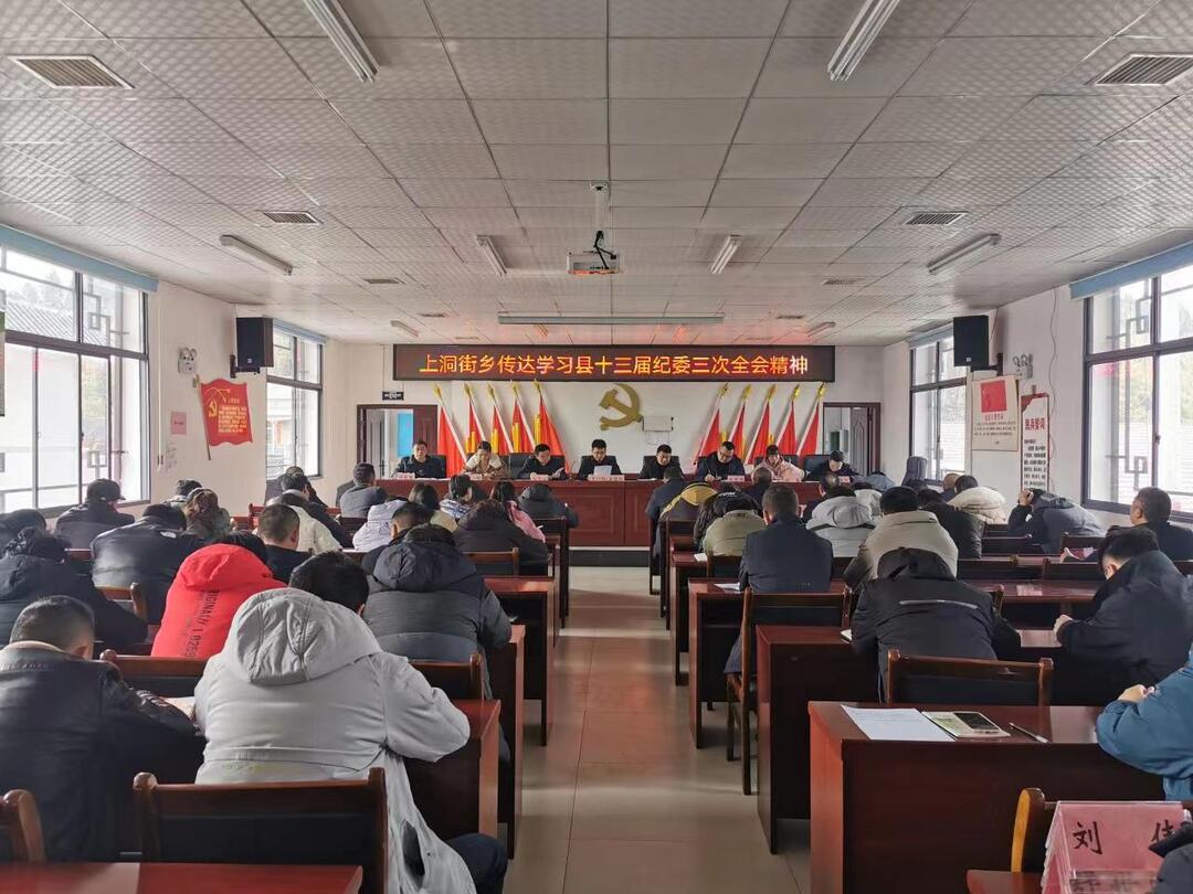 筑牢清廉“防腐墙”  上洞街乡传达学习县十届纪委三次全会精神