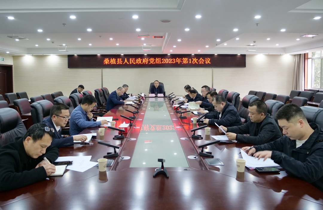 梁高武主持召开桑植县人民政府党组2023年第1次会议