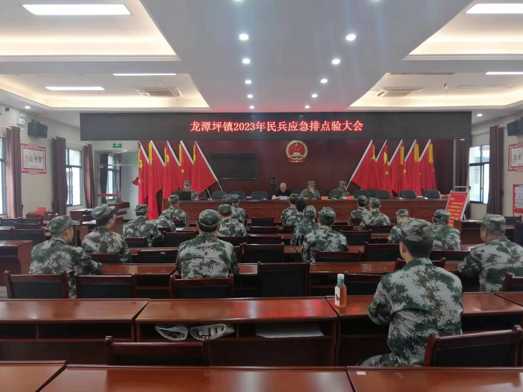 2023年度龙潭坪镇基干民兵接受检查验收
