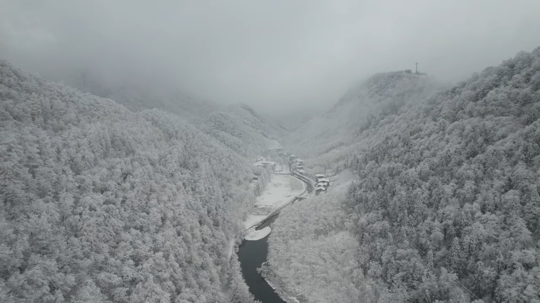 天平山林场冬日雪景宛若童话