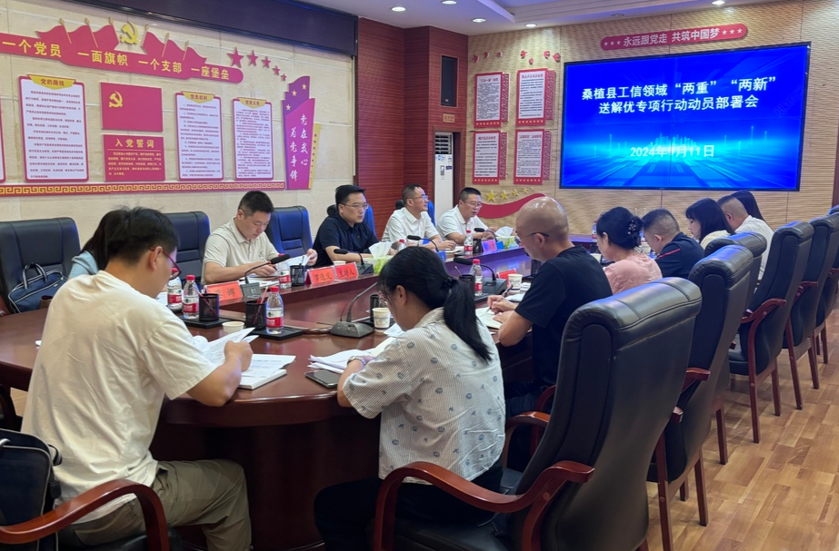 全力推进“八大行动”｜桑植县工信领域动员部署“两重”“两新”送解优专项行动