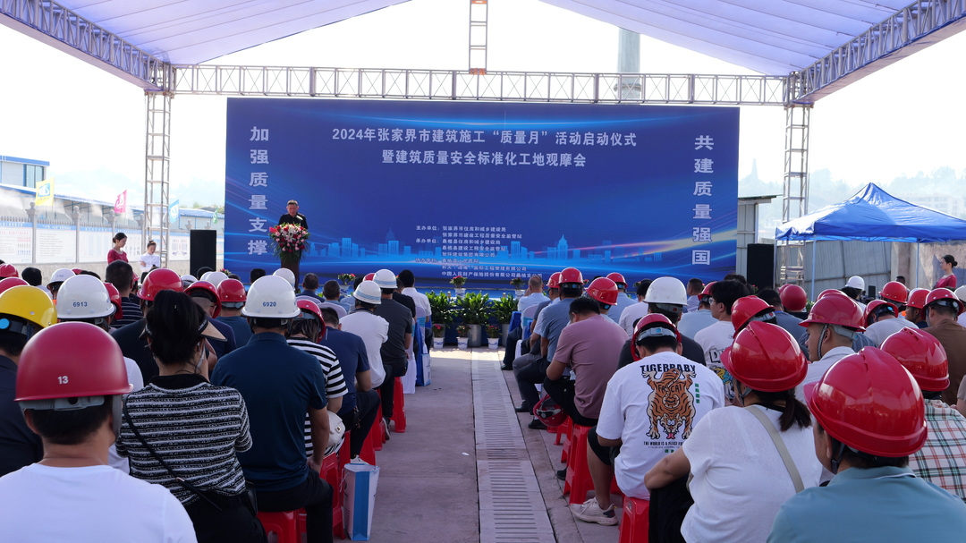 张家界市2024年建筑施工“质量月”活动在桑启动