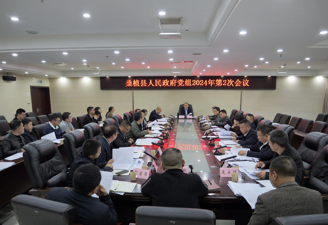 梁高武主持召开桑植县人民政府党组2024年第2次会议