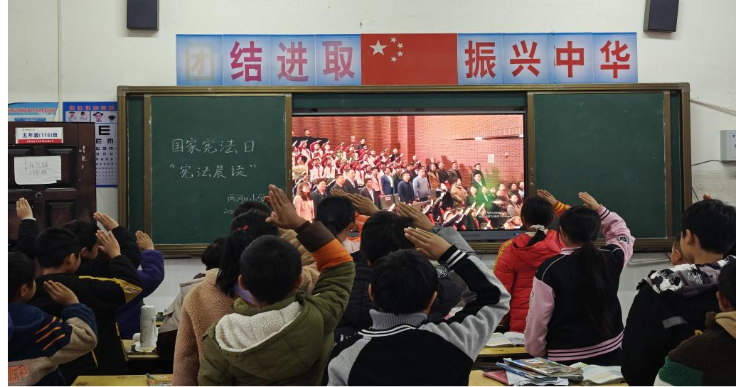 桑植县两河口小学开展宪法主题教育活动