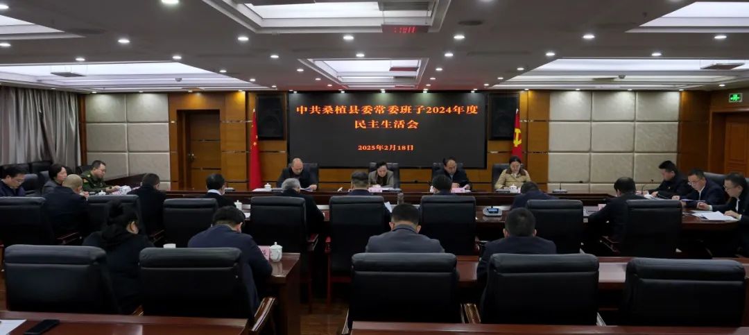 桑植县委常委班子2024年度民主生活会召开
