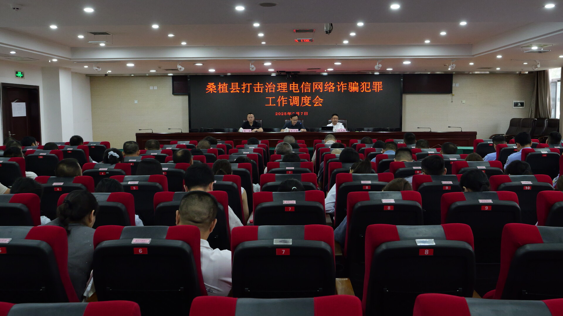 桑植县调度打击治理电信网络诈骗犯罪工作