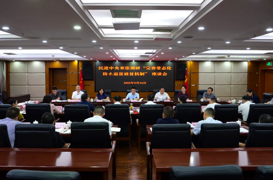 何志敏率民进中央调研组来桑开展“完善常态化防止返贫致贫机制”专题调研