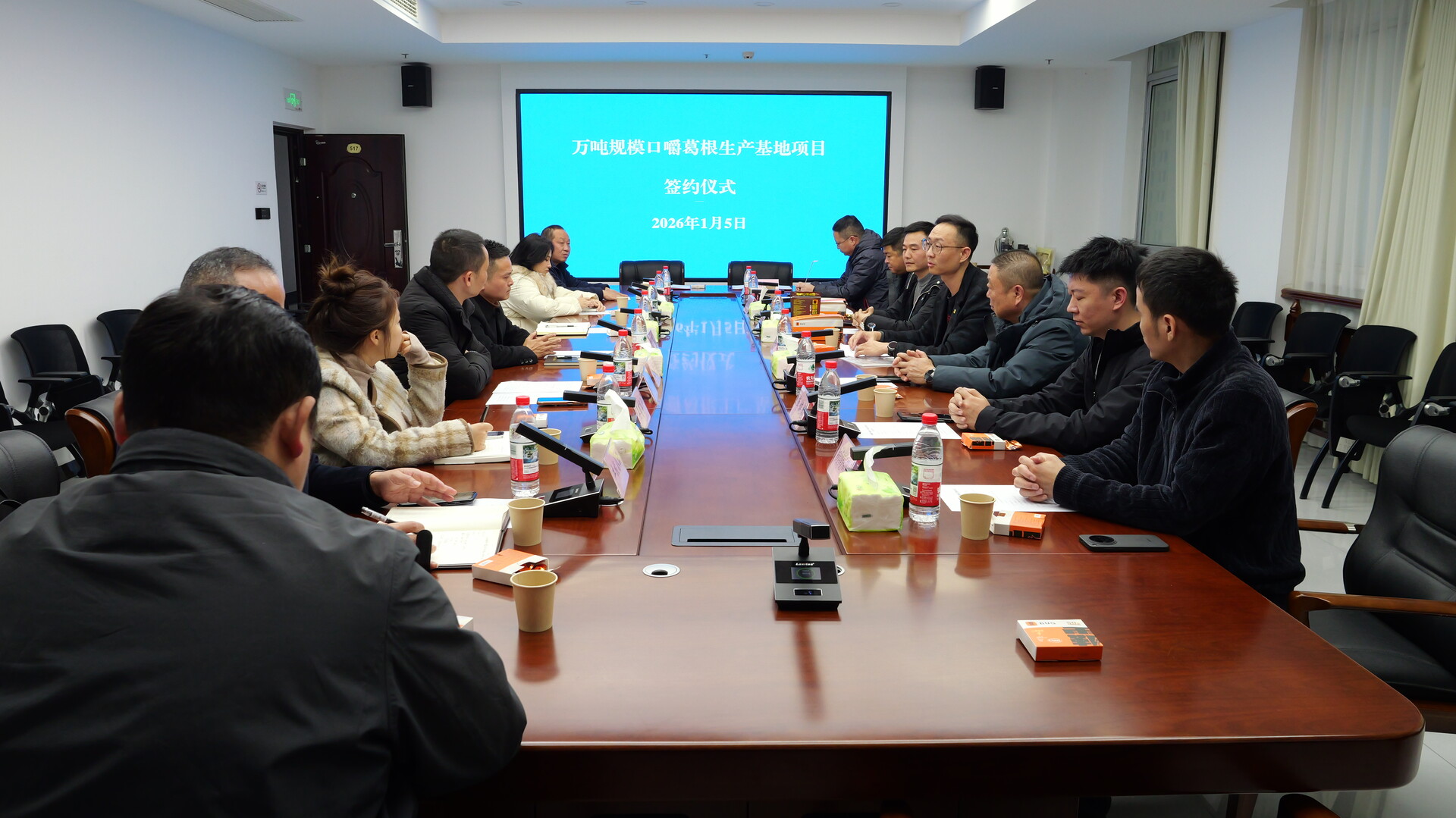 桑植县万吨规模口嚼葛根生产基地项目成功签约