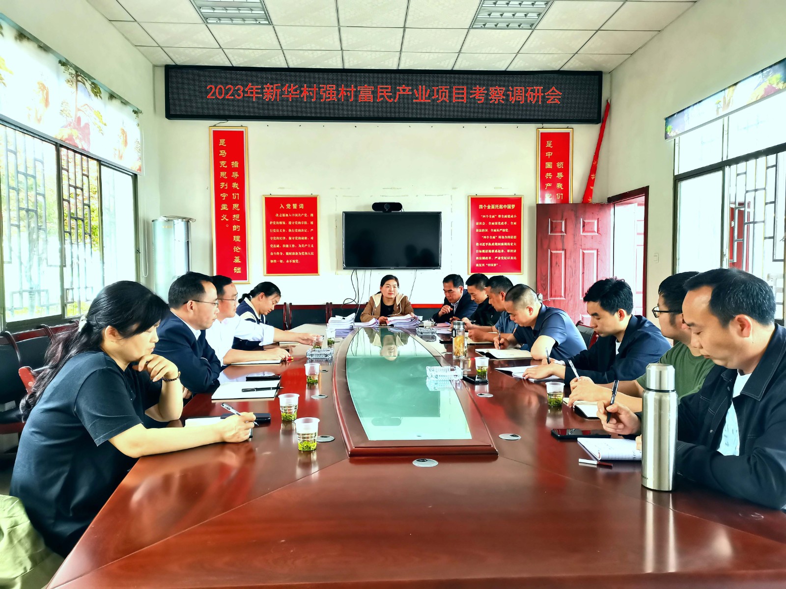 张先政带队到人潮溪镇新华村调研强村富民产业项目