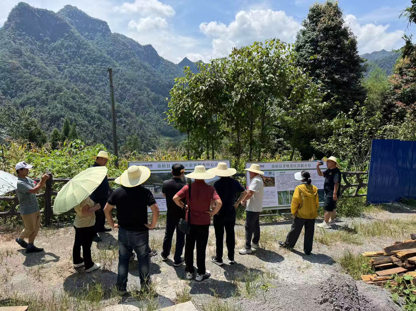 市文化旅游广电体育局调研指导八大公山镇茅坡村红石林项目